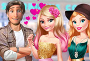 game Elsa And Barbie Blind Date