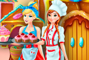 game Anna and Cinderella at the Cupcakes Factory