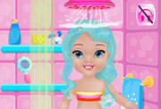 game Baby Elsa Bathing