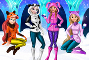game Disney Princess Playing Snowballs