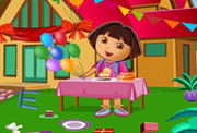 game Dora birthday bash cleaning
