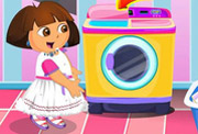 game Dora Laundry Cleaning Time