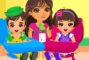 game Dora Twins Babysitter