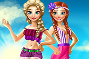 game Elsa And Anna Summer Break