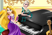 game Elsa & Rapunzel Piano Contest