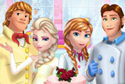game Frozen Family Cooking Wedding Cake