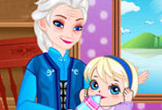 game Grandma Elsa Cares Baby