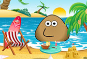 game Pou At The Beach