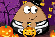 game Pou Halloween Slacking