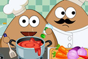 game Pou Kitchen Slacking