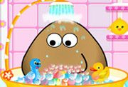 game Pou Takes A Shower