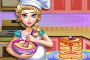 game Pregnant Elsa Baking Pancakes