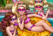game Super Barbie Pool Party