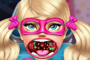 game Super Barbie Sister Throat Doctor